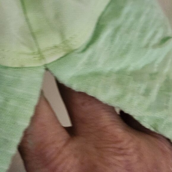 Soft Surroundings Oakleigh Margarita Green Tired Bell Sleeve Top Size M - Picture 6 of 10